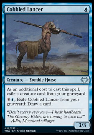 (052) Magic The Gathering Innistrad: Crimson Vow Single: Cobbled Lancer Holo Uncommon