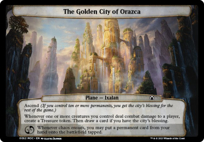 (052) Magic The Gathering Commander: March of the Machine Single: The Golden City of Orazca  Common