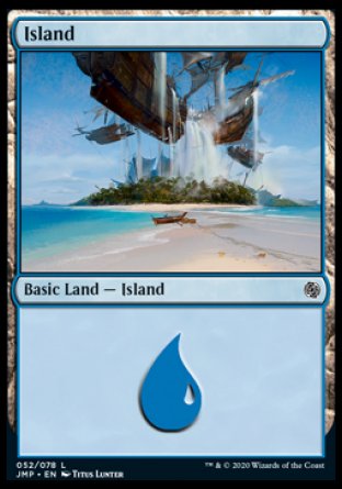 (052) Magic The Gathering Jumpstart Single: Island (V.7)  Land