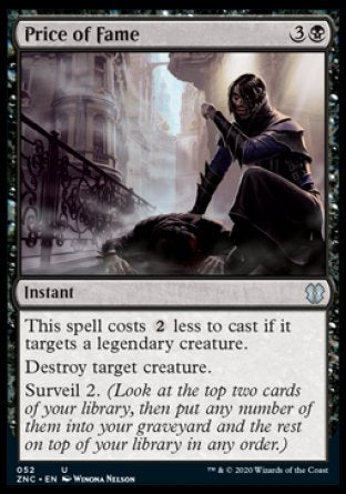(052) Magic The Gathering Commander: Zendikar Rising Single: Price of Fame  Uncommon