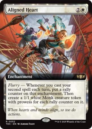 (052) Magic The Gathering Commander: Tarkir: Dragonstorm: Extras Single: Aligned Heart  Rare