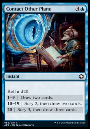 (052) Magic The Gathering Adventures in the Forgotten Realms Single: Contact Other Plane  Common
