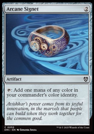 (052) Magic The Gathering Commander: Aetherdrift Single: Arcane Signet (V.1)  Common