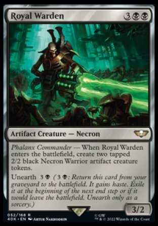 (052) Magic The Gathering Universes Beyond: Warhammer 40000 Single: Royal Warden Holo Rare