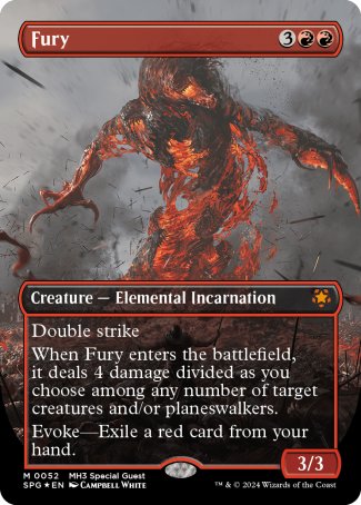 (052) Magic The Gathering Special Guests Single: Fury (Textured Foil) Holo Mythic