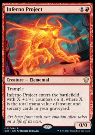 (052) Magic The Gathering Commander: Strixhaven Single: Inferno Project  Rare