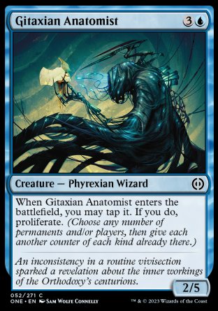 (052) Magic The Gathering Phyrexia: All Will Be One Single: Gitaxian Anatomist Holo Common