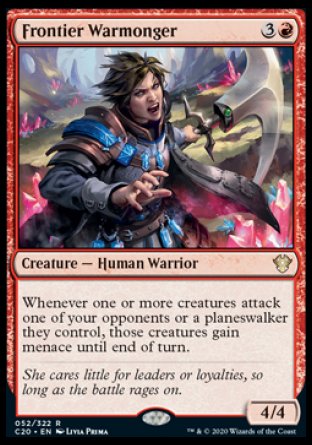 (052/322) Magic The Gathering Commander: Ikoria Single: Frontier Warmonger  Rare