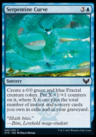 (052) Magic The Gathering Strixhaven: School of Mages Single: Serpentine Curve Holo Common