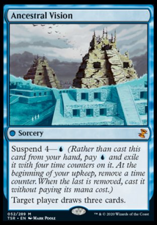 (052/289) Magic The Gathering Time Spiral Remastered Single: Ancestral Vision  Mythic
