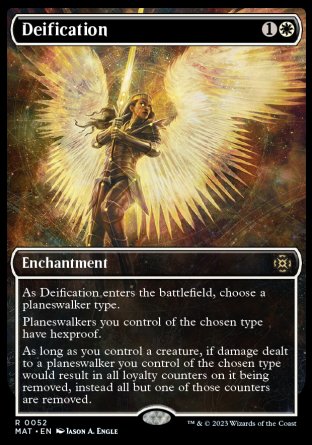 (052) Magic The Gathering March of the Machine: The Aftermath: Extras Single: Deification (V.1)  Rare