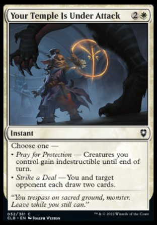 (052) Magic The Gathering Commander Legends: Battle for Baldur's Gate Single: Your Temple Is Under Attack Holo Common