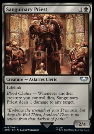 (053) Magic The Gathering Universes Beyond: Warhammer 40000 Single: Sanguinary Priest Holo Uncommon