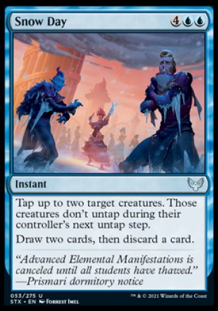 (053) Magic The Gathering Strixhaven: School of Mages Single: Snow Day Holo Uncommon
