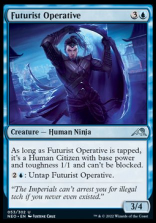 (053) Magic The Gathering Kamigawa: Neon Dynasty Single: Futurist Operative Holo Uncommon