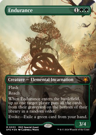 (053) Magic The Gathering Special Guests Single: Endurance (Textured Foil) Holo Mythic
