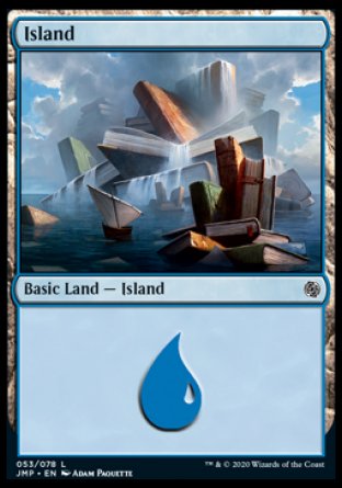 (053) Magic The Gathering Jumpstart Single: Island (V.8)  Land