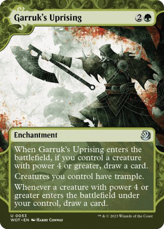 (053) Magic The Gathering Enchanting Tales Single: Garruk's Uprising  Holo Uncommon