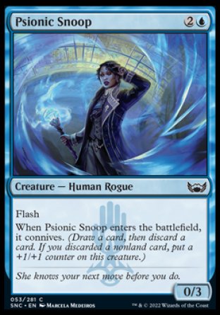 (053) Magic The Gathering Streets of New Capenna Single: Psionic Snoop Holo Common