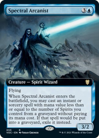 (053) Magic The Gathering Commander: Innistrad: Crimson Vow Single: Spectral Arcanist (V.2)  Rare