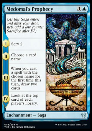 (053/254) Magic The Gathering Theros Beyond Death Single: Medomai's Prophecy  Uncommon