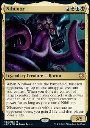 (053) Magic The Gathering Commander: Adventures in the Forgotten Realms Single: Nihiloor  Mythic