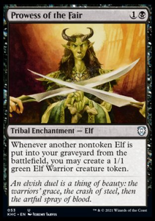 (053) Magic The Gathering Commander: Kaldheim Single: Prowess of the Fair  Uncommon