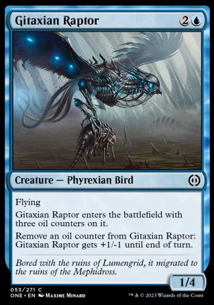 (053) Magic The Gathering Phyrexia: All Will Be One Single: Gitaxian Raptor  Common