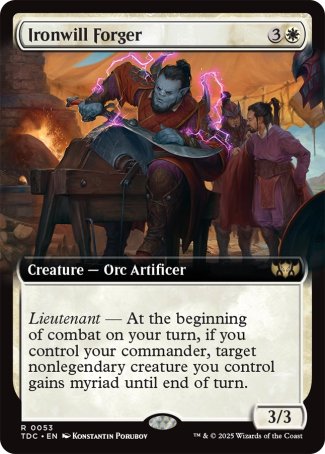 (053) Magic The Gathering Commander: Tarkir: Dragonstorm: Extras Single: Ironwill Forger  Rare