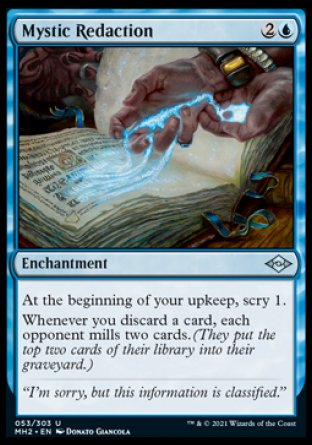 (053) Magic The Gathering Modern Horizons 2 Single: Mystic Redaction Holo Uncommon