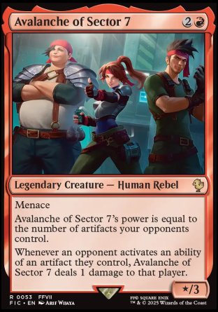 (053) Magic The Gathering Commander: Magic: The Gathering - FINAL FANTASY Single: Avalanche of Sector 7  Rare