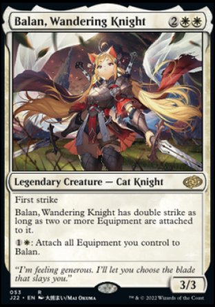 (053) Magic The Gathering Jumpstart 2022 Single: Balan, Wandering Knight  Rare