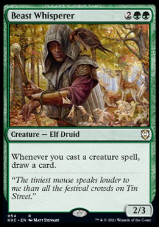 (054) Magic The Gathering Commander: Kaldheim Single: Beast Whisperer  Rare