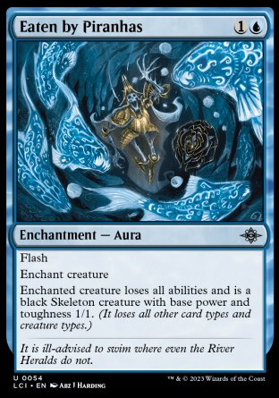 (054) Magic The Gathering The Lost Caverns of Ixalan Single: Eaten by Piranhas  Uncommon