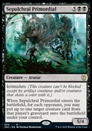 (054) Magic The Gathering Commander: Zendikar Rising Single: Sepulchral Primordial  Rare