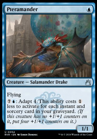 (054) Magic The Gathering Ravnica Remastered Single: Pteramander  Holo Uncommon