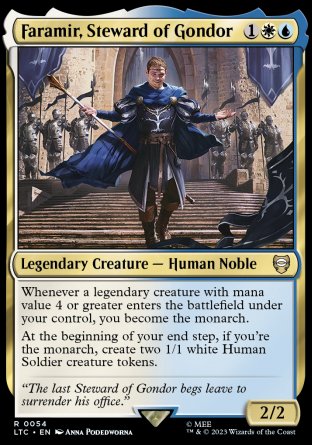 (054) Magic The Gathering Commander: The Lord of the Rings: Tales of Middle-earth Single: Faramir, Steward of Gondor  Rare