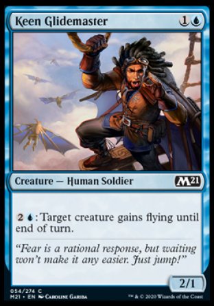 (054) Magic The Gathering Core 2021 Single: Keen Glidemaster Holo Common