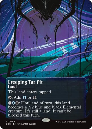 (054) Magic The Gathering Stellar Sights Single: Creeping Tar Pit (V.2)  Rare