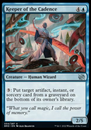 (054) Magic The Gathering The Brothers' War Single: Keeper of the Cadence Holo Uncommon