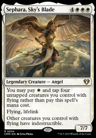 (054) Magic The Gathering Commander Masters Single: Sephara, Sky's Blade  Rare