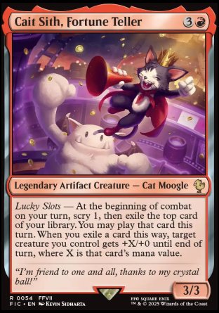 (054) Magic The Gathering Commander: Magic: The Gathering - FINAL FANTASY Single: Cait Sith, Fortune Teller  Rare