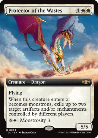 (054) Magic The Gathering Commander: Tarkir: Dragonstorm: Extras Single: Protector of the Wastes Holo Rare