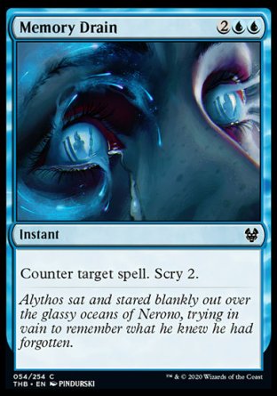 (054/254) Magic The Gathering Theros Beyond Death Single: Memory Drain Holo Common