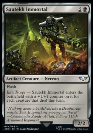 (054) Magic The Gathering Universes Beyond: Warhammer 40000 Single: Sautekh Immortal Holo Uncommon