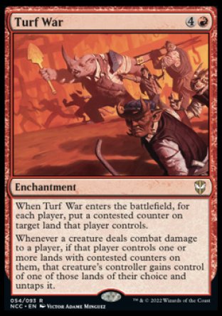 (054) Magic The Gathering Commander: Streets of New Capenna Single: Turf War  Rare