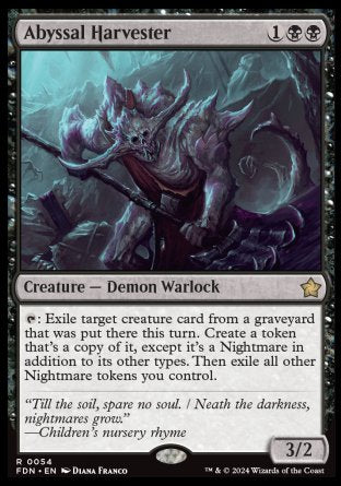 (054) Magic The Gathering Magic: The Gathering Foundations Single: Abyssal Harvester Holo Rare