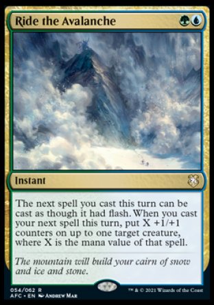 (054) Magic The Gathering Commander: Adventures in the Forgotten Realms Single: Ride the Avalanche  Rare