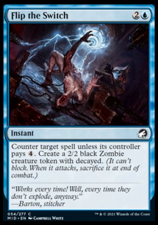 (054) Magic The Gathering Innistrad: Midnight Hunt Single: Flip the Switch Holo Common