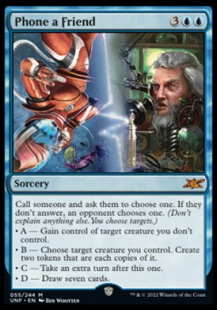 (055) Magic The Gathering Unfinity Single: Phone a Friend Holo Mythic